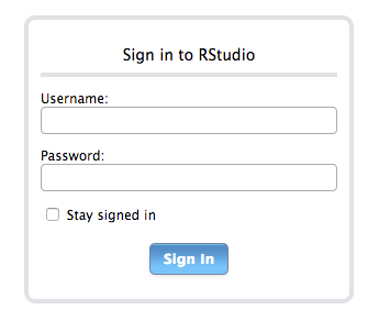 RStudio Server Login