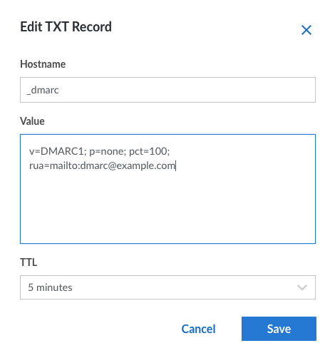 Create a DMARC Record